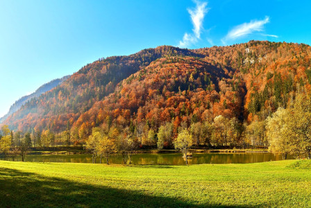 An illustrative photo of a scenic mountain landscape in Hagertal, Tyrol