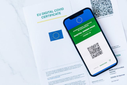 An illustrative photo of a digital covid certificate