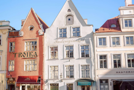 An illustrative photo of buildings along the square in Tallin