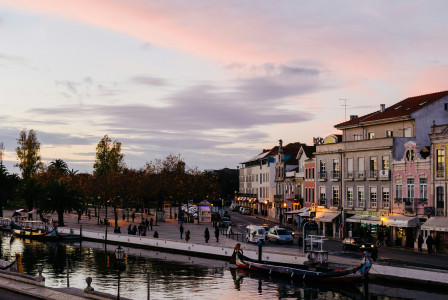 An illustrative photo of the river near buildings.