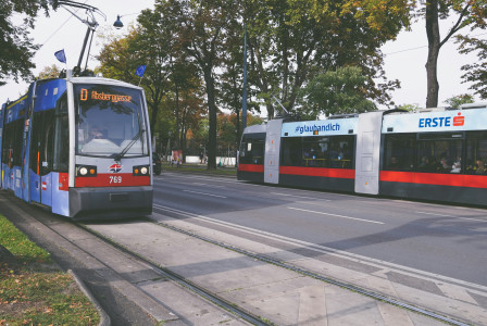 Photo by Unsplash An illustrative photo of a couple of trains on tracks in Vienna