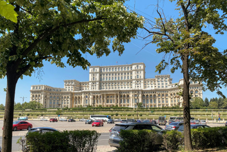 An illustrative photo of the Palace of Parliament in Bucharest