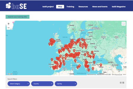 baSE project platform printscreen