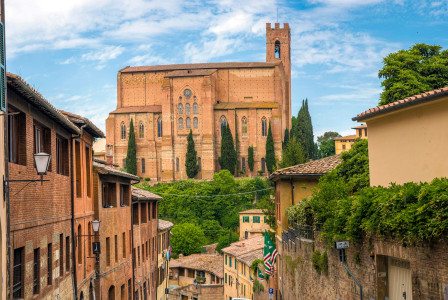 An illustrative photo of buildings in Siena, Italy