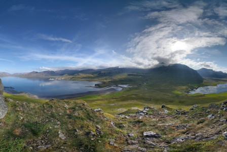 An illustrative photo of lakes in the mountains
