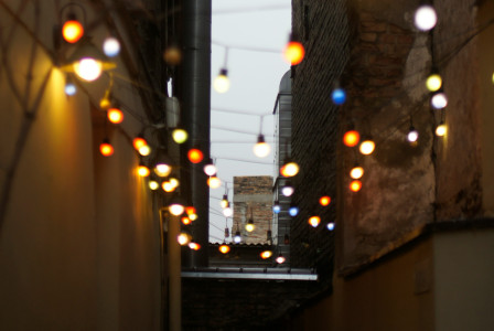 Photo by Unsplash An illustrative photo of lights between two walls with a window in front