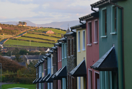 An illustrative photo of concrete houses.
