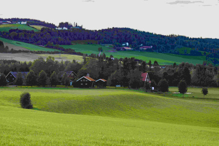 Photo by Unsplash An illustrative photo of a green field with houses in the distance.