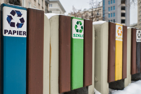 Photo by Unsplash An illustrative photo of recycling bins.