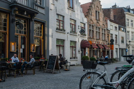 An illustrative photo of a street with old-fashioned buildings.