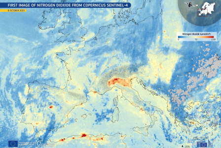 Copernicus image showing the European continent Copernicus image showing the European continent