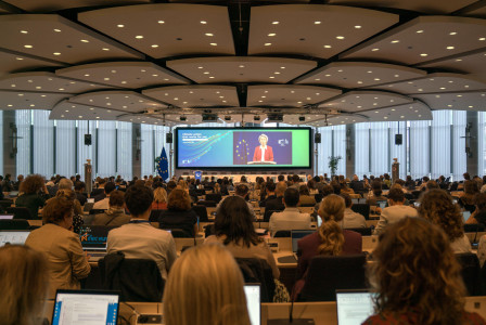 People attending conference