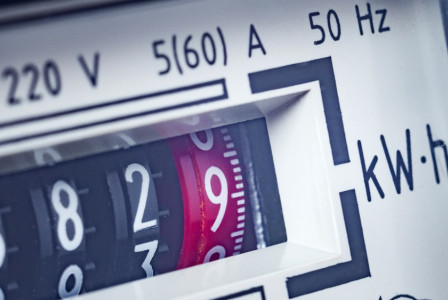 Picture of a device that measures the amount of electrical energy consumed