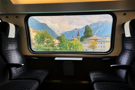 view from the train - rail travel in Europe