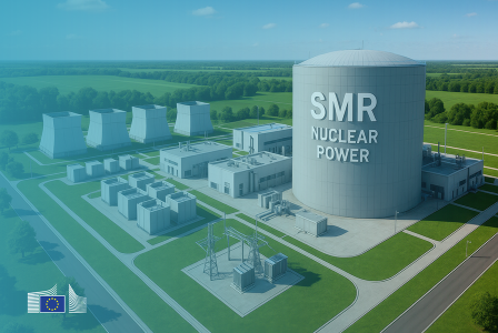 AI generated image showing an SMR power plant