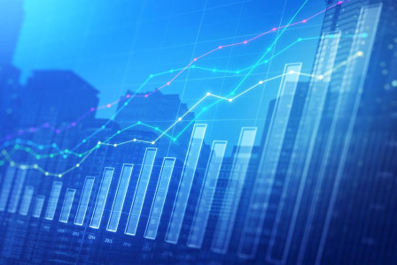 Upward financial growth chart