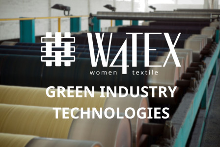 Textile machinery with the text “WATEX women textile – Green industry technologies".