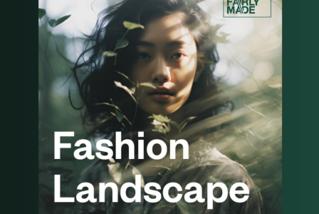 Poster titled ‘Fashion Landscape’ about innovation in the fashion industry.