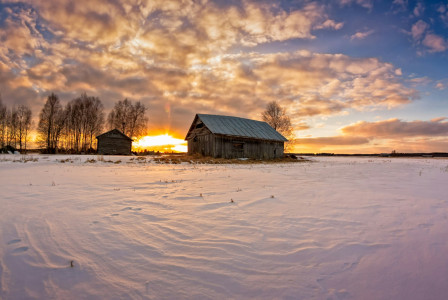 winter landscape in rural finland