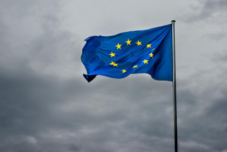Waving flag of Europe 