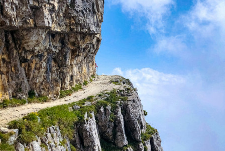 a-road-going-up-the-side-of-a-mountain