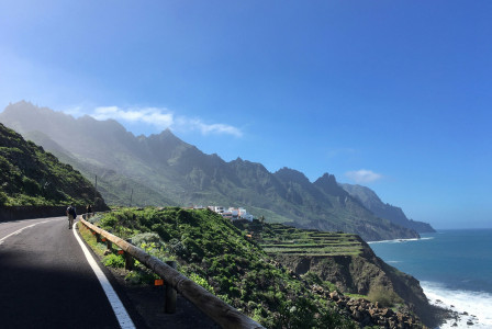 A road along a rocky seaside