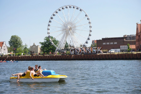 An illustrative photo of river in Gdańsk