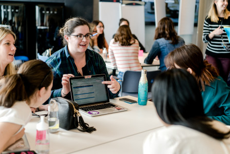 People talking at the table
