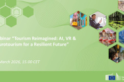 Illustrative image of the webinar "Tourism reimagined: AI, VR and Neurotourism for a resilient future"
