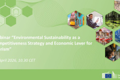 Illustrative image of the webinar Environmental Sustainability as a competitiveness strategy and economic lever for tourism.