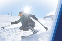An image of a person skiing