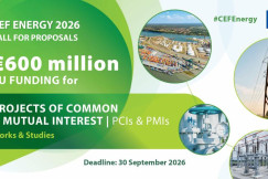 Poster for the EU’s CEF Energy 2026 call for proposals, highlighting €600 million in funding for energy infrastructure projects and a 30 September 2026 deadline.