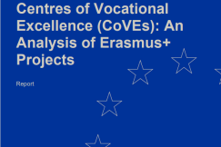 the graphic presenting Advancing European Centres of Vocational Excellence (CoVEs): An Analysis of Erasmus+ Projects cover