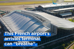 A graphic presenting the airport terminal