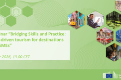 Illustrative image of the webinar Bridging Skills and Practice: Data-driven tourism for destinations and SMEs