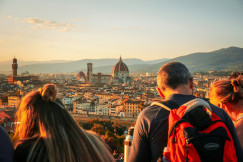 people-admire-the-florence-skyline-at-sunset