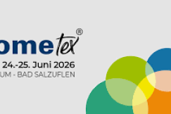 Hometex Summer 2026 logo featuring the Hometex branding, event dates and colourful overlapping circles representing the home textiles, bedding and sleep systems sector.