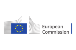 A graphic presenting the European Commission logo.