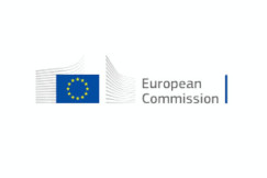 A graphic presenting the European Commission logo.