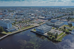 Landscape view on Oulu in Finland