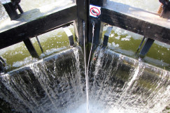 The photo shows a cascade of water.
