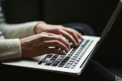 Person using laptop