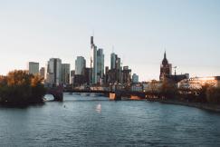An illustrative photo of a city skyline with a river