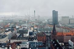 An illustrative photo of a urban landscape and architectural diversity in Denmark