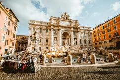 An illustrative photo of  the Trevi Fountain, a famous Baroque fountain located in Rome, Italy