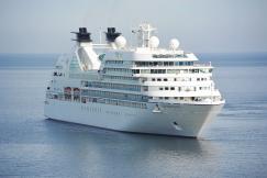An illustrative photo of a cruise ship in the ocean