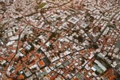 An illustrative photo of densely populated city during sunset in Cyprus