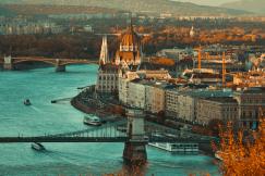 An illustrative photo of buildings near river in Budapest
