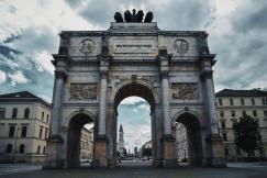 An illustrative photo of the Siegestor monument in Munich, Germany