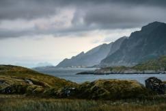 An illustrative photo of a road winding through the picturesque village of Reine